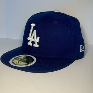 NWT Era Los Angeles California LA Dodgers 5950 Blue MLB Fitted Hat 59FIFTY 6 5/8